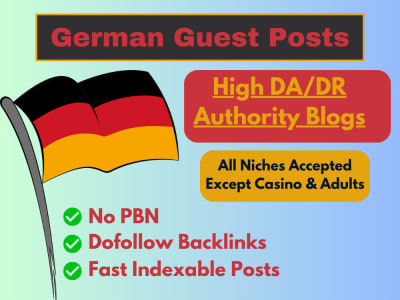 German guest posts with permanent contextual backlinks | Guest posting