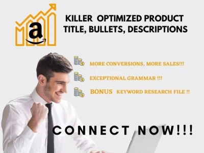 SEO optimized amazon product listing that sells in english german or french