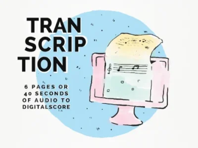 Your audio track transcribed into a sheetmusic/score