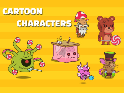 An awesome 2D cartoon character for your game