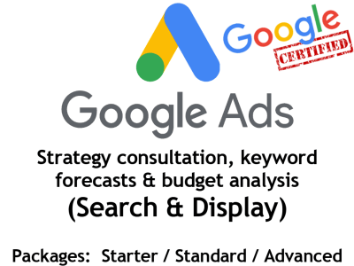 SEM - Google Ads strategy consultation, keyword forecasts & budget analysis