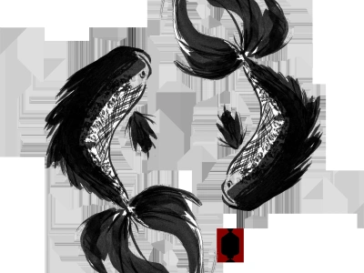 A custom Sumi Ink painting style tattoo design