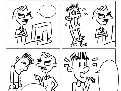 A comic strip cartoon