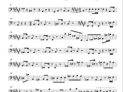 A professional music transcription of your own choice of song!