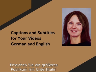 Error-free captions in German, also translations from English