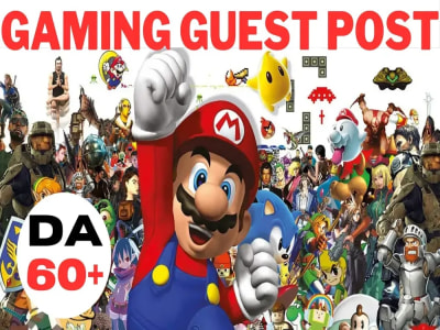 Guest post on high da 60 gaming blog site with do follow backlink