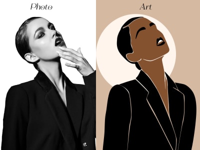 A minimalistic people vector illustration