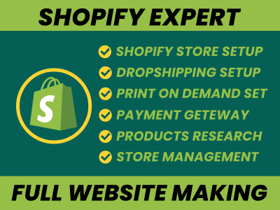 Shopify Store Designer, Shopify Website, Shopify Expert, Drop Shipping