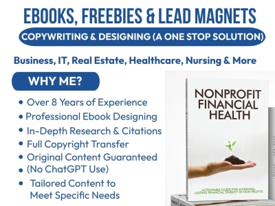 EBook Writing & Designing for Health, Business & IT; Lead Magnets & KDP