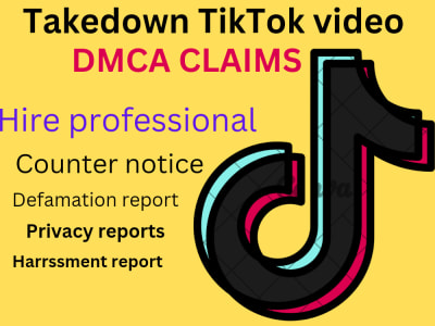 Take down infringing content or post illegally stolen from TikTok by dmca