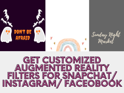 Any kind of augmented reality facebook instagram snapchat filters