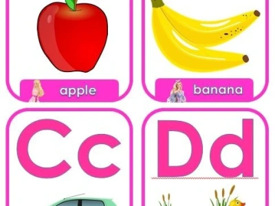 A customized ready-to-print flashcards for teaching your kids