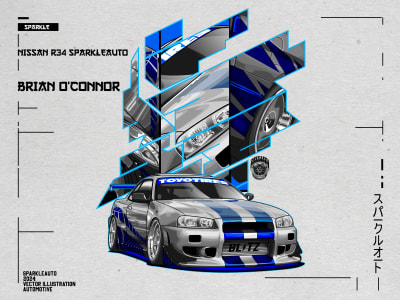 Unique vector Illustration of a car or other automotive vehicle