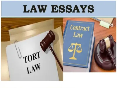 Exquisite Law Essays, Critical Research in Tort, Contract, & Int'l Law