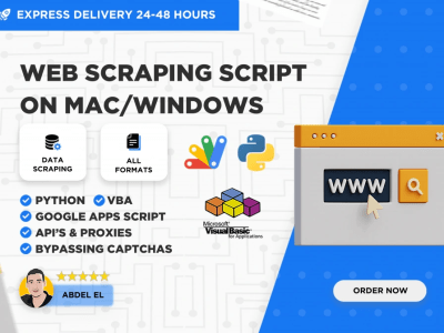 Custom web scraping script for any website