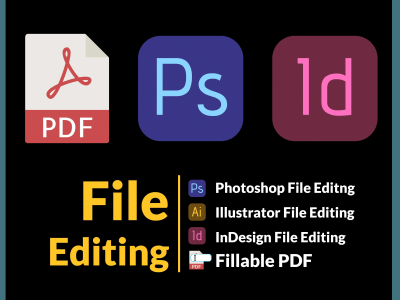 Document edit, pdf edit, fillable pdf form, photoshop work