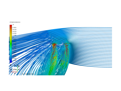FEA and CFD simulations using Ansys, Solidworks and Simscale