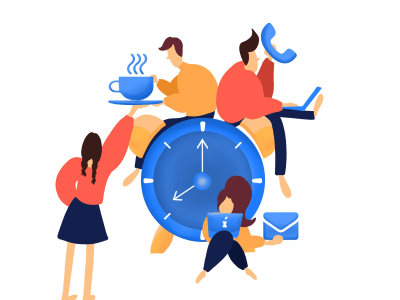 A flat bright and eye catchy illustration for your company or personal use