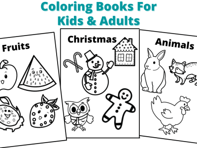 30 clean Line Art Coloring Book Pages for Kids & Adults