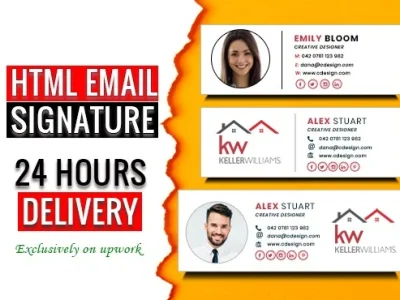A clickable HTML email signature for outlook, Gmail, Apple Mail, iPhone etc