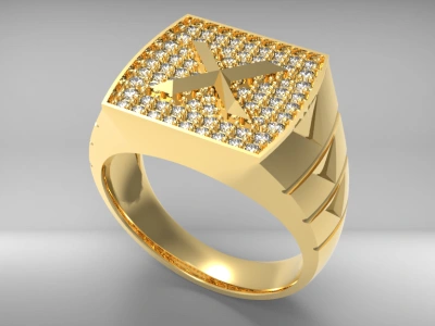 Awesome 3d model of Mens Ring