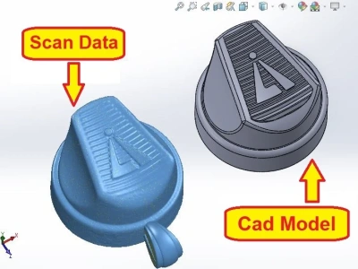 Reverse engineering service, accurate 3D CAD model from your scan data