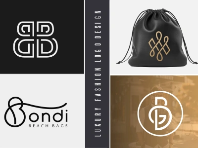 Luxury modern clothing and fashion logo design