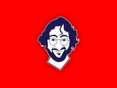 A flat minimal vector illustration or avatar drawings