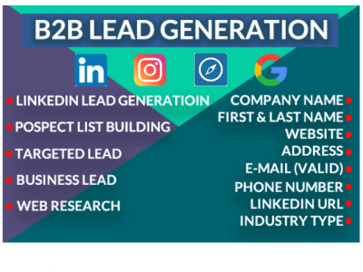 B2B leads, targeted email list, LinkedIn leads list. Accuracy rate 99.9%