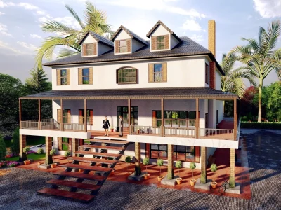 A fantastic Architectural Floorplan, Landscape, Sketchup, Lumion Rendering