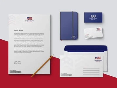 Business card letterhead and complete stationery items