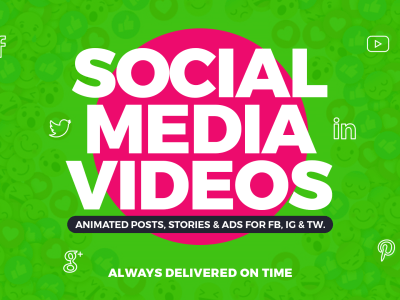 Animated social media posts, stories and ads