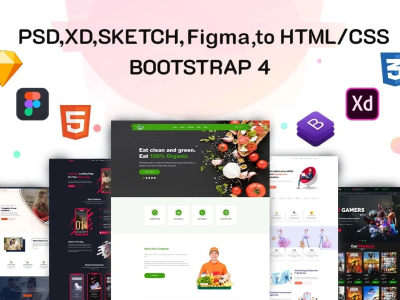 A responsive PSD to html responsive bootstrap4 website design