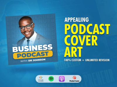 An appealing Podcast Cover art with free mockup