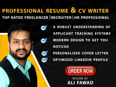 Professional Resume Writer for Resume/CV Writing, Cover Letter and LinkedIn
