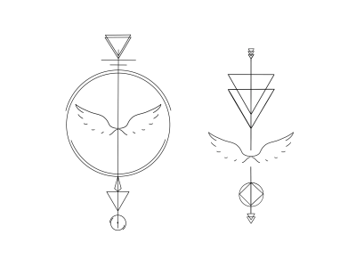 A clean, beautiful and minimal black and white tattoo design