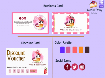 A feminine watercolor bakery brand identity