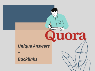Unique Quora answers with backlinks