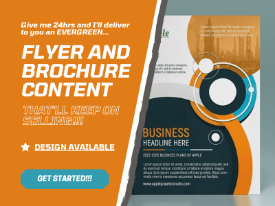 A professionally written flyer or brochure content that drive sales