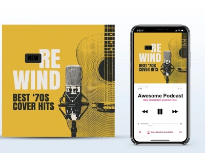 A creative podcast cover design, podcast cover artwork