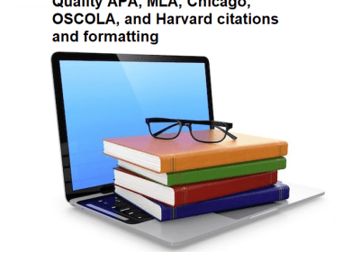 Quality APA, MLA, Chicago, OSCOLA, and Harvard citations and formatting