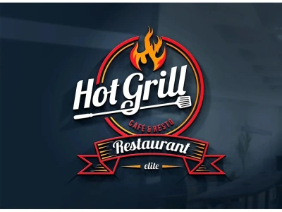 Logo for Restaurant, Food, Catering, Juice, Coffee shop, Bakery, BBQ pizza