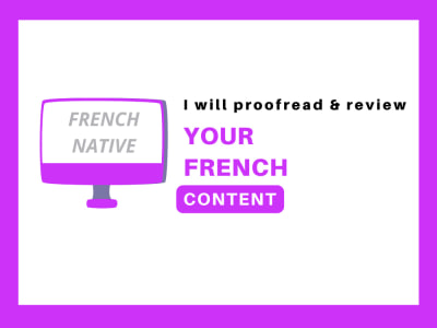 French Proofreading / Editing by a French Native