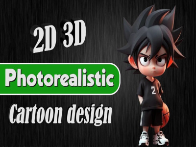 2d 3dphorealistic cartoon Models on your demand