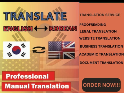 Native and perfect Korean and English translation