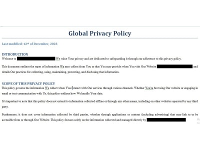 A Clear Privacy Policy & Streamlined T&C - Reduce Risk, Gain Clarity!