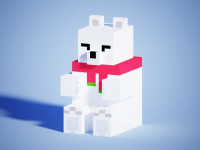 A simple 3d voxel art, pixel art