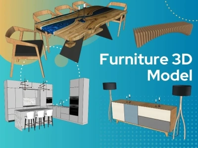 Furniture design and 3D model in SketchUp