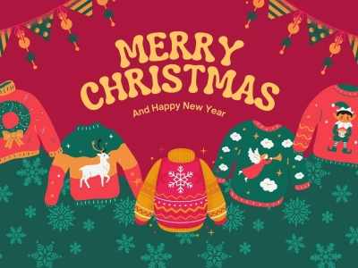 A innovative holiday/Christmas/New Year greeting card/presentation/video