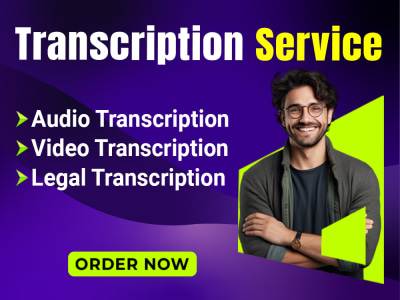 A transcriber for audio, video transcription services